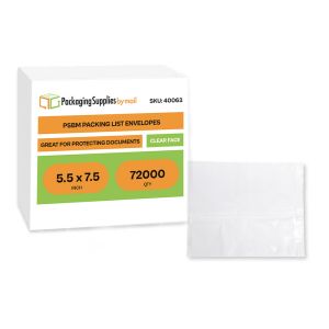 Packing List Envelopes - Clear Face - 5.5 x 7.5 Inch - 72000/Half Pallet
