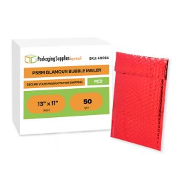 Bubble Mailers Metallic Red Glamour