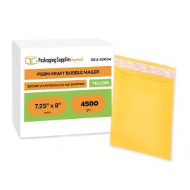 Bubble Mailers Yellow Kraft 4500 Pack
