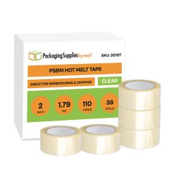Clear Hot Melt Carton Sealing Tape 36 Qty 1.79 Mil