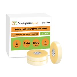 Clear Hot Melt Machine Length Tapes 6 Qty