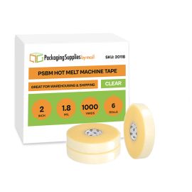 Clear Hot Melt Machine Tape 6 Qty