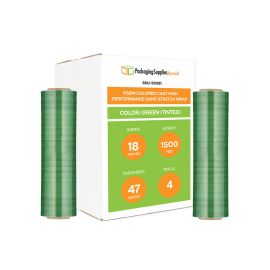 Colored Cast High Performance Hand Stretch Wrap Green Tinted 4 Qty 47 Gauge