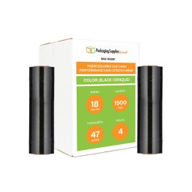 Colored Cast High Performance Hand Stretch Wrap Opaque Black 4 Qty 47 Gauge