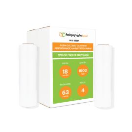 Colored Cast High Performance Hand Stretch Wrap Opaque White 4 Qty