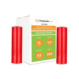 Colored Cast High Performance Hand Stretch Wrap Red Opaque 256 Qty