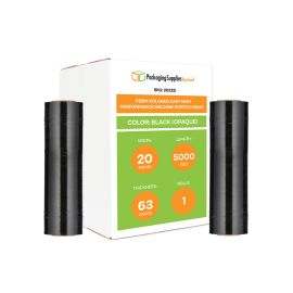 Colored Cast High Performance Machine Stretch Wrap Black Opaque 1 Qty