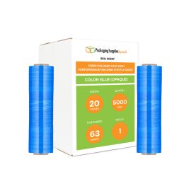 Colored Cast High Performance Machine Stretch Wrap Blue Opaque 1 Qty