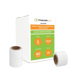 Colored Cast Mini Bundling Stretch Wrap White Opaque 12 Qty