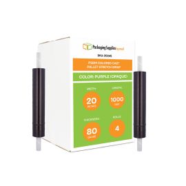 Colored Cast Pallet Stretch Wrap Black Opaque 4 Qty