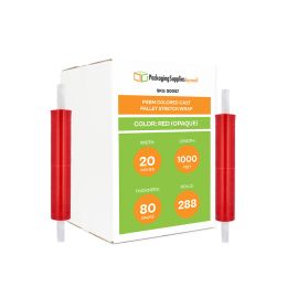 Colored Cast Pallet Stretch Wrap Red Opaque 288 Qty