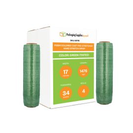 Colored Cast Pre Stretched Hand Stretch Wrap Green Tinted 4 Qty