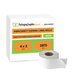 Direct Thermal Label Rolls 2875 Qty 4 Inch x 2 Inch