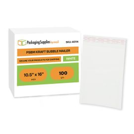 Kraft White Bubble Mailers 100 Pack