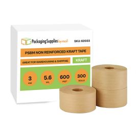 Non Reinforced Kraft Paper Tape 300 Qty 5.6 Mil