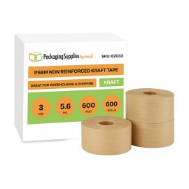 Non Reinforced Kraft Paper Tape 600 Qty 5.6 Mil