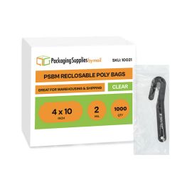 Reclosable Poly Bags 1000 Qty 4 x 10 Inch