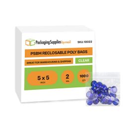 Reclosable Poly Bags 1000 Qty 5 x 5 Inch