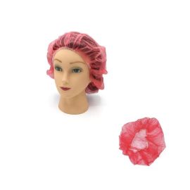 Red Disposable Bouffant Caps