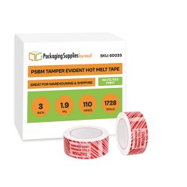 Red Tamper Evident Hot Melt Tape 1728 Qty